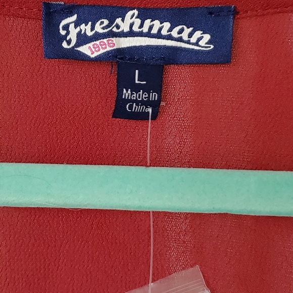 Freshman rosewood colored front tie top - Picture 6 of 9